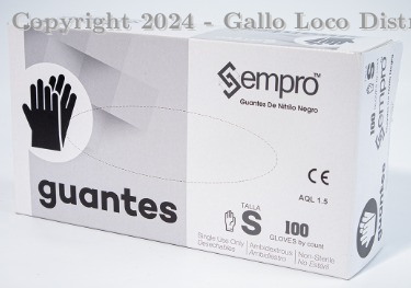 Caja De Guantes Nitrilo Sempro Negro Ref: Pb-124