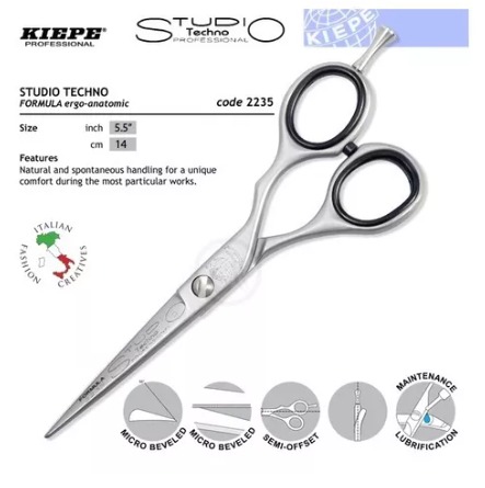 Tijera Studio De Precision Microdentada De 5.5\" Blister Kiepe Ref: K-2235-55"