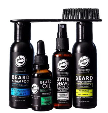 Kit De Barba (Shampo Acondicionador Aceite Afther Cepillo) Rolda Ref: 309050104