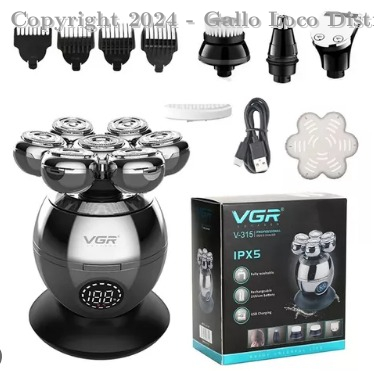Maquina Shaver 5 En 1 Recargable Inhalambrica Vgr - Afeitadora Calvos Ref: V-315