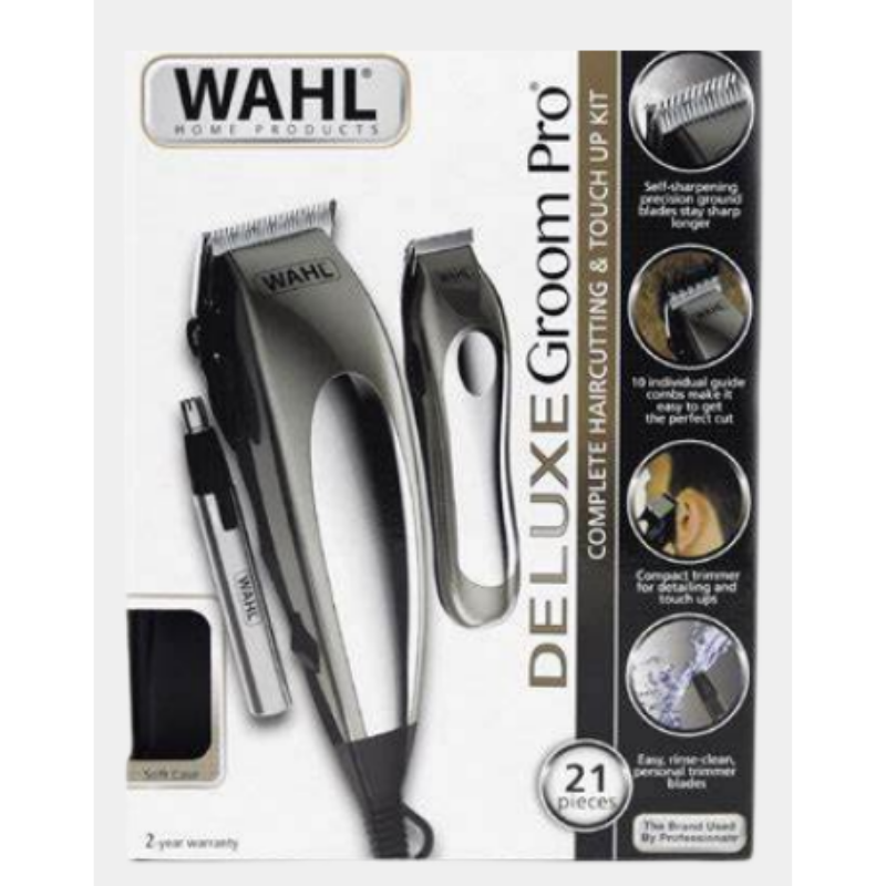Combo Cortadora De Cabello Y Detalladora Deluxe Groom Pro Wahl Ref: 79305-3608