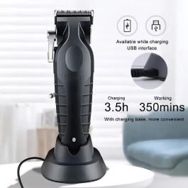 Trimmer Con Base De Carga Negra Y Blanca Kemei Ref: Km-2299B
