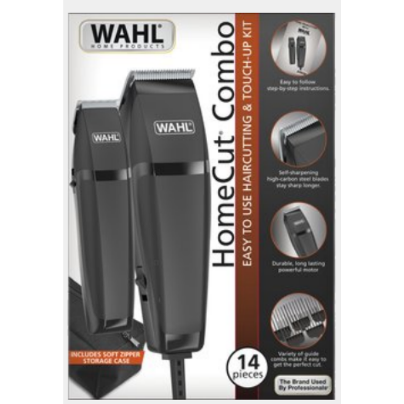 Combo Cortadora De Cabello Y Detalladora Homecut Combo 14 Pzas Wahl Ref: 79450-308