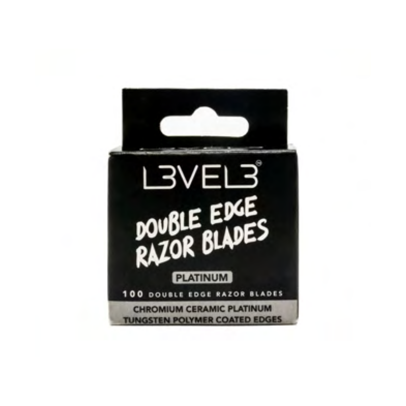 Cuchilla Double Edge Razor 100Pc - 200 Usos - Platinium Chromium - L3VEL3   Ref: Bd001