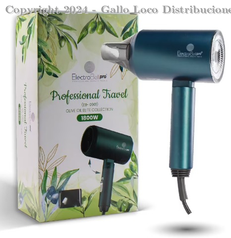 Secador Profesional Travel Viajero Electrobell Ref: Eb-0901