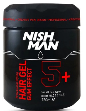 Hair Gel Gum Effect 5+ Nishman 750 Ml Ref: B1474