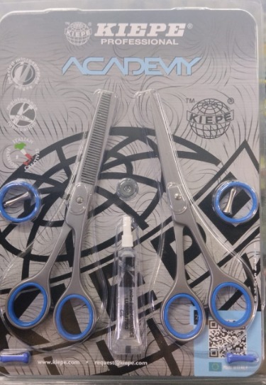 Kit Academy X 2 Tijeras De Precision Microdentada Y Esculpidora De 5.5\" Ref: K-292"